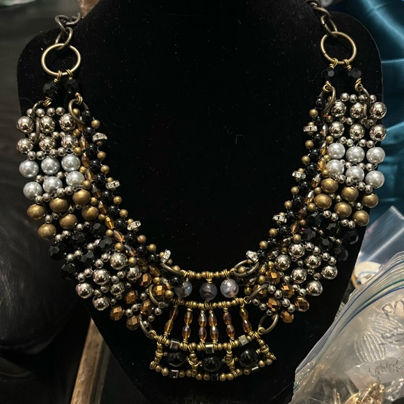Anthropology Jewelry Pam Hiran Beaded Collar Necklace - Picture 9 of 10